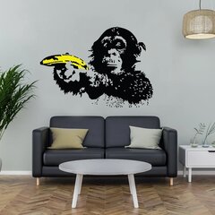 Виниловая наклейка на стену Banksy обезьяна с бананом Граффити декор интерьера - 100 х 68 см цена и информация | Интерьерные наклейки | pigu.lt