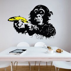 Виниловая наклейка на стену Banksy обезьяна с бананом Граффити декор интерьера - 100 х 68 см цена и информация | Интерьерные наклейки | pigu.lt
