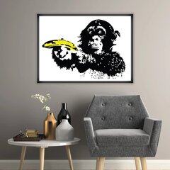Плакат на стену Banksy обезьяна с бананом Постер Граффити декор интерьера - 100 х 68 см цена и информация | Интерьерные наклейки | pigu.lt
