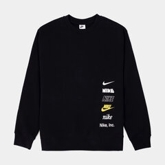 Мужской джемпер Nike Nk Club + Bb Crew Mlogo DX0781 010/M, черный цена и информация | Мужские толстовки | pigu.lt