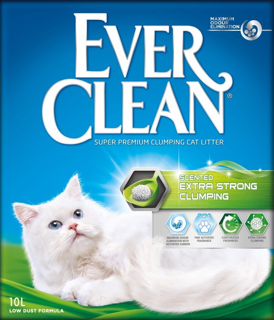 Kačių kraikas EverClean Extra Strong Clumping Scented, 10 L цена и информация | Kraikas katėms | pigu.lt