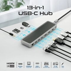 Promate ApexHub-MST 13in1 USB-C šakotuvas kaina ir informacija | Adapteriai, USB šakotuvai | pigu.lt