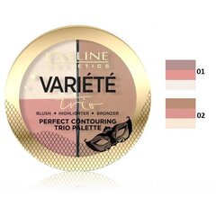 Kontųravimo paletė Eveline Variete Perfect Contouring Trio Palette, 01 Light, 10 g цена и информация | Бронзеры (бронзаторы), румяна | pigu.lt