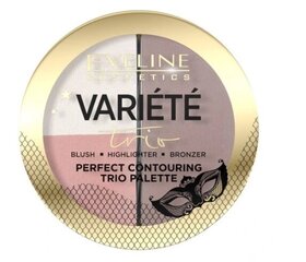 Kontųravimo paletė Eveline Variete Perfect Contouring Trio Palette, 01 Light, 10 g цена и информация | Бронзеры (бронзаторы), румяна | pigu.lt