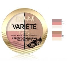 Kontūravimo paletė Eveline Variete Perfect Contouring Trio Palette, 02 Medium, 10 g kaina ir informacija | Bronzantai, skaistalai | pigu.lt