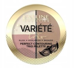 Kontūravimo paletė Eveline Variete Perfect Contouring Trio Palette, 02 Medium, 10 g kaina ir informacija | Bronzantai, skaistalai | pigu.lt