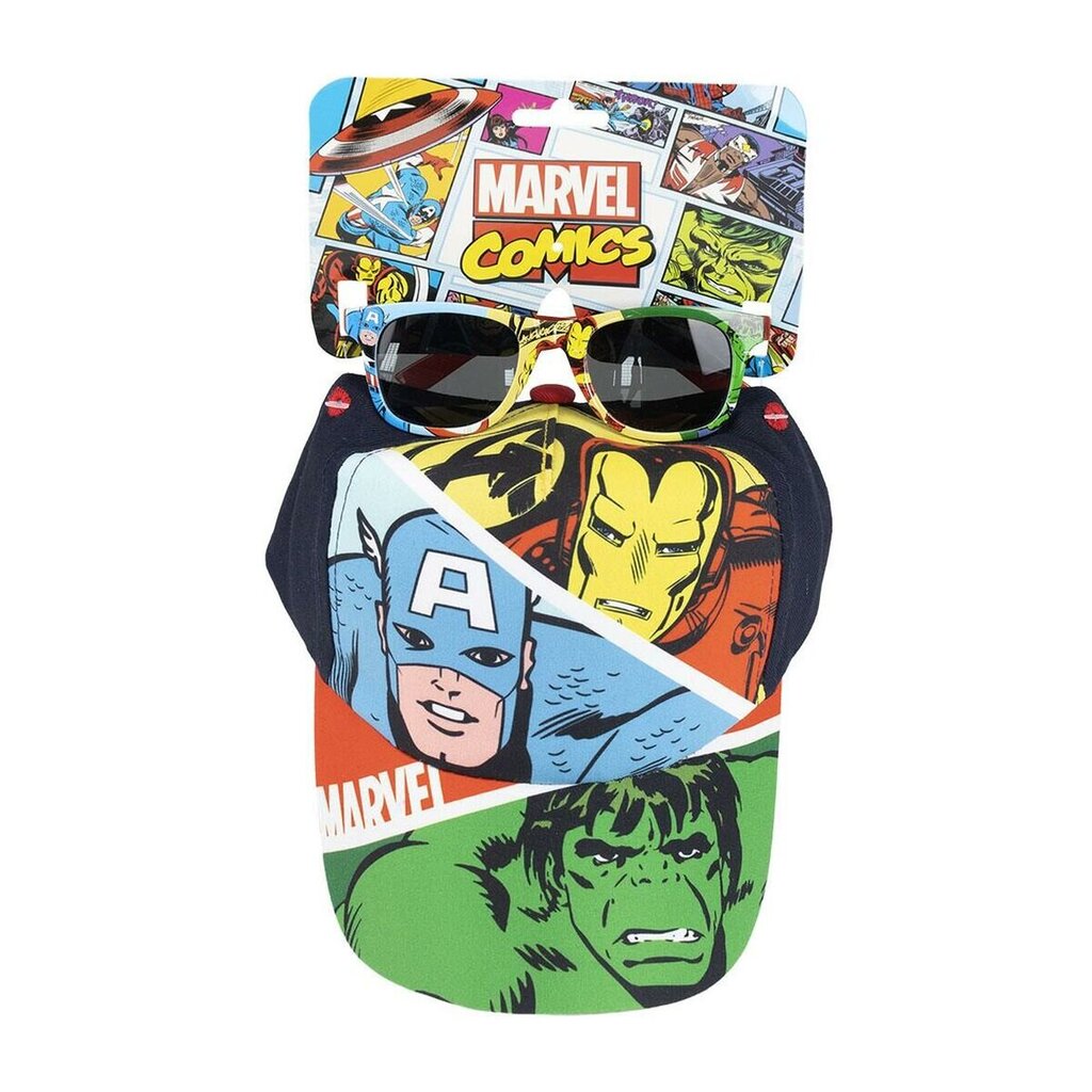Kepurė ir akiniai berniukams The Avengers S0731420, mėlyni kaina ir informacija | Aksesuarai vaikams | pigu.lt