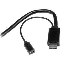 Адаптер Mini DisplayPort — HDMI Startech DPMDPHD2HD, чёрный, 2 м цена и информация | Кабели и провода | pigu.lt