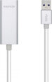 Адаптер Ethernet—USB Aisens Conversor USB 3.0 A Ethernet Gigabit 10/100/1000 Mbps, 15 cm Белый 15 cm