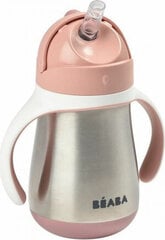 Beaba Steel Cup Art.913482 Pink Поильник с трубочкой с нержавеющей стали,250мл цена и информация | Бутылочки и аксессуары | pigu.lt