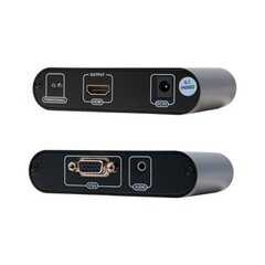 Nanocable VGA HDMI su garsu adapteris 10.16.2101-BK kaina ir informacija | Adapteriai, USB šakotuvai | pigu.lt