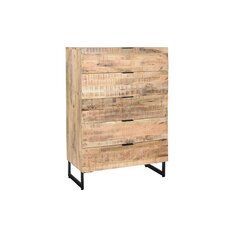 Тумба с ящиками DKD Home Decor Натуральный Чёрный Металл Древесина манго (80 x 40 x 115 cm) цена и информация | Комоды | pigu.lt