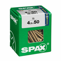 Коробка для винтов SPAX 4081020450501 Шуруп Плоская головка (4,5 x 50 mm) цена и информация | Крепежные изделия | pigu.lt