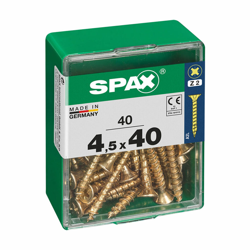 Varžtų dėžutė Spax, 0.45 x 4 cm цена и информация | Tvirtinimo detalės | pigu.lt