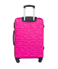 Vidutinis Puccini lagaminas ABS018 M, rožinis kaina ir informacija | Lagaminai, kelioniniai krepšiai | pigu.lt