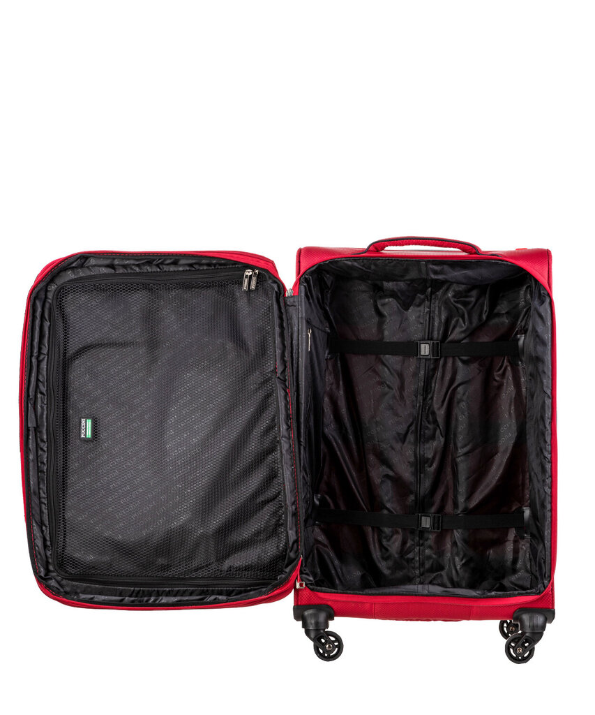 Vidutinis lagaminas Puccini EM-50450, M raudonas kaina ir informacija | Lagaminai, kelioniniai krepšiai | pigu.lt