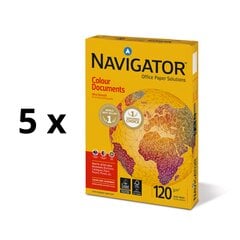 Biuro popierius Navigator Colour Documents, A4, 120 g/m2, 250 lapų 5 vnt kaina ir informacija | Sąsiuviniai ir popieriaus prekės | pigu.lt