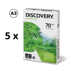 Biuro popierius Discovery, A3, 70 g/m2, 500 lapų 5 vnt kaina ir informacija | Sąsiuviniai ir popieriaus prekės | pigu.lt