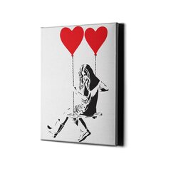 Paveikslas Banksy Graffiti mergina su balionais - 120 х 81 см kaina ir informacija | Reprodukcijos, paveikslai | pigu.lt