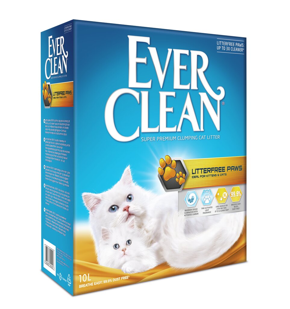 Kačių kraikas EverClean Litter Free Paws, 10 L kaina ir informacija | Kraikas katėms | pigu.lt