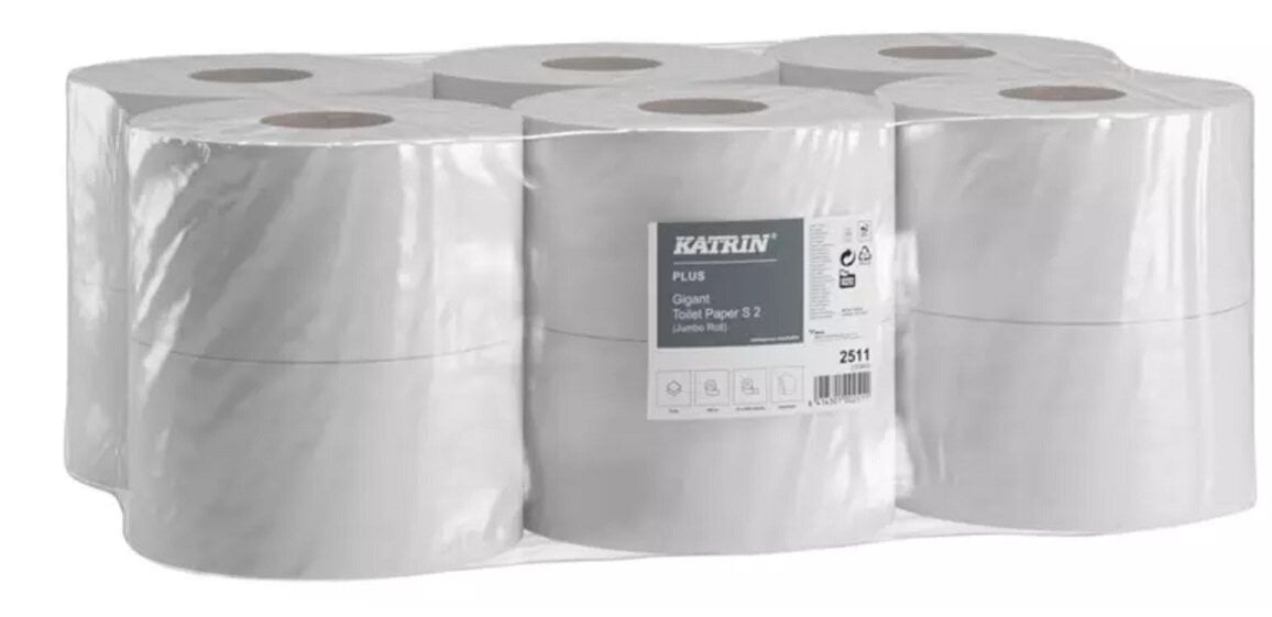 Tualetinis popierius Katrin Plus Gigant S2, 100m, 2sl, 1 vnt. kaina ir informacija | Tualetinis popierius, popieriniai rankšluosčiai | pigu.lt