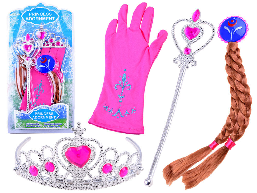 Princesių rinkinys mergaitėms, rožinis kaina ir informacija | Aksesuarai vaikams | pigu.lt