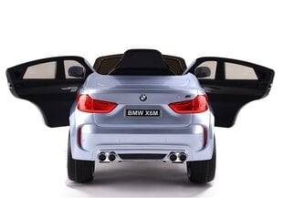 Детский электромобиль BMW X6, серебристый цена и информация | Электромобили для детей | pigu.lt