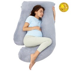 Daugiafunkcinė viso kūno pagalvė Momcozy, 144 cm kaina ir informacija | Maitinimo pagalvės | pigu.lt