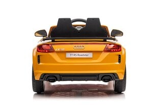 Одноместный электромобиль для детей Audi TT RS, желтый цена и информация | Электромобили для детей | pigu.lt
