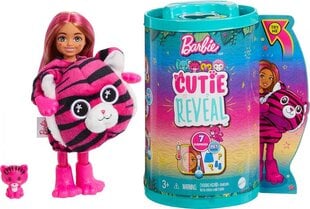 Lėlės Barbie Cutie Reveal rinkinys, tigriukė kaina ir informacija | Žaislai mergaitėms | pigu.lt