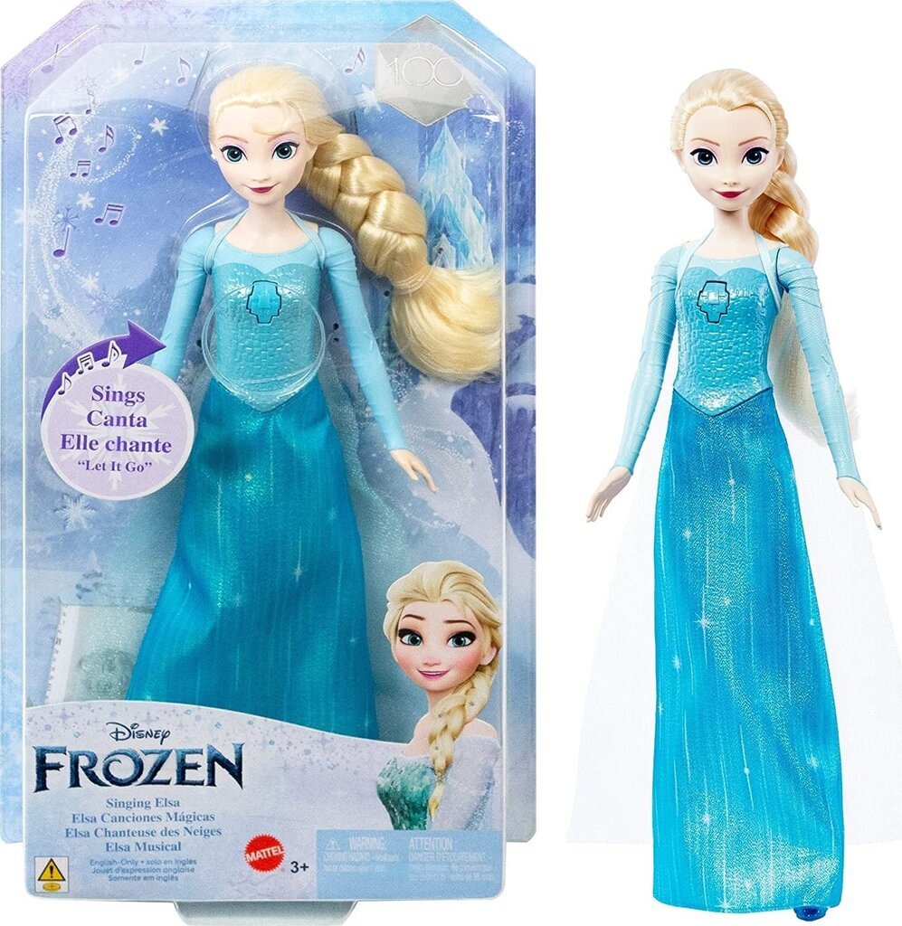 Dainuojanti lėlė Elza Disney Frozen, EN kaina ir informacija | Žaislai mergaitėms | pigu.lt