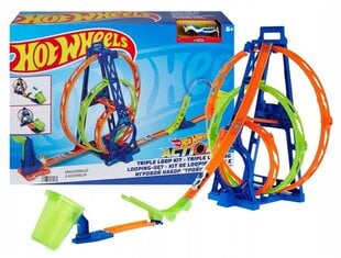 Гоночная трасса Hot Wheels Triple Loop Kit цена и информация | Игрушки для мальчиков | pigu.lt