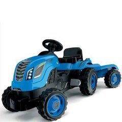 Педальный трактор с прицепом XL, синий, Smoby цена и информация | Игрушки для мальчиков | pigu.lt