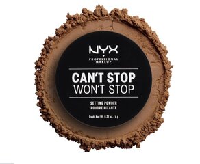 Biri pudra NYX Can't Stop Won't Stop Medium-deep, 6 g kaina ir informacija | Makiažo pagrindai, pudros | pigu.lt