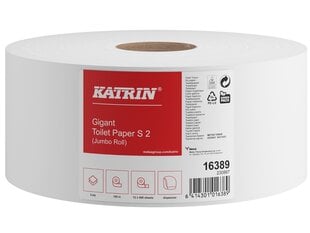 Туалетная бумага KATRIN Classic Gigant S2, рулон, 100м, 2 слоя, смешанное волокно. 1 рулон. цена и информация | Туалетная бумага, бумажные полотенца | pigu.lt