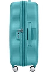 Чемодан для ручной клади American Tourister Soundbox Spinner Turquise Tonic 55 см цена и информация | Чемоданы, дорожные сумки | pigu.lt