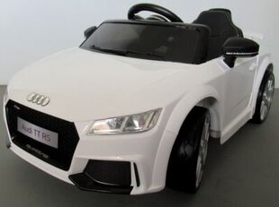 Vienvietis elektromobilis Audi TT, baltas kaina ir informacija | Elektromobiliai vaikams | pigu.lt