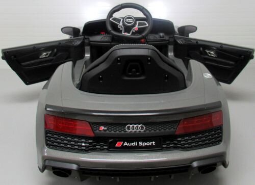 Vienvietis elektromobilis Audi R8 Sport, pilkas kaina ir informacija | Elektromobiliai vaikams | pigu.lt