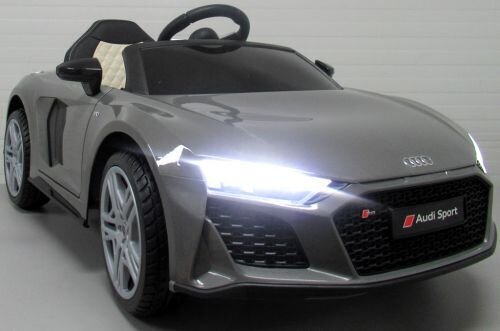 Vienvietis elektromobilis Audi R8 Sport, pilkas kaina ir informacija | Elektromobiliai vaikams | pigu.lt