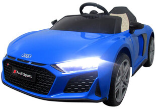 Vienvietis elektromobilis Audi R8 Sport, mėlynas kaina ir informacija | Elektromobiliai vaikams | pigu.lt