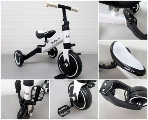 Triratis balansinis dviratis P8 R-Sport, baltas kaina ir informacija | Balansiniai dviratukai | pigu.lt