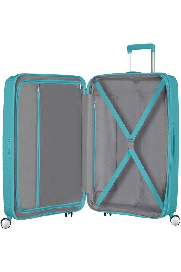 Didelis lagaminas American Tourister Soundbox 77cm Turquise Tonic L kaina ir informacija | Lagaminai, kelioniniai krepšiai | pigu.lt