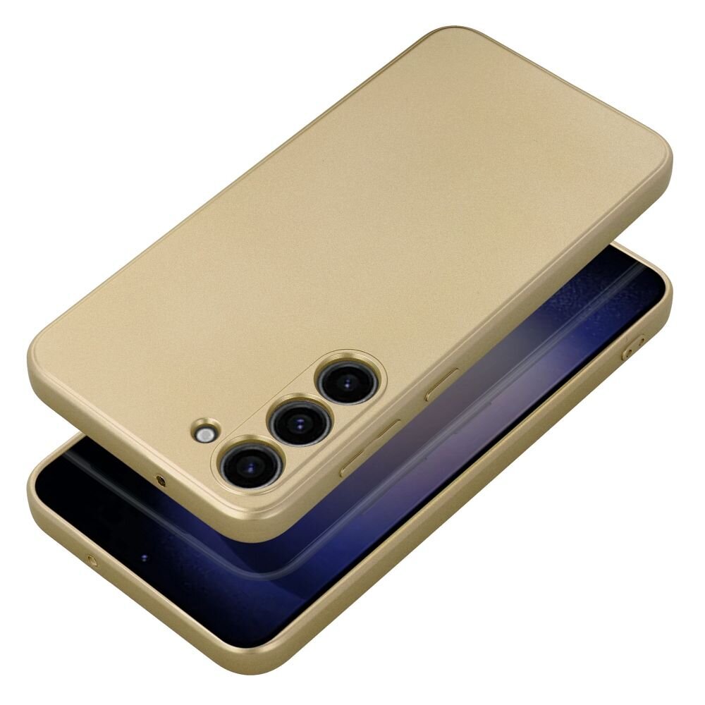 Metallic skirtas Samsung Galaxy S23 Plus, auksinis kaina ir informacija | Telefono dėklai | pigu.lt