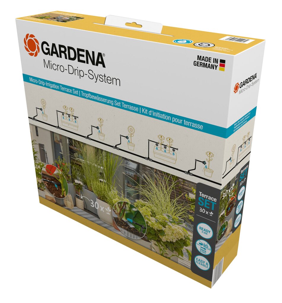 Система капельного орошения до 30 растений Gardena Micro-Drip-System цена |  pigu.lt