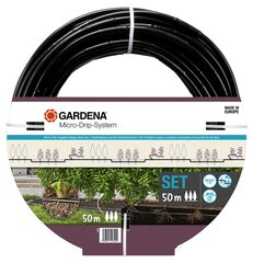 Система капельного орошения для кустов/живых изгородей Gardena Micro-Drip, 50м цена и информация | Оборудование для полива | pigu.lt
