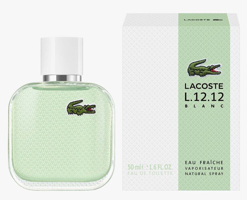 Tualetinis vanduo vyrams Lacoste L.12.12 Blanc Eau Fraîche EDT, 50 ml kaina ir informacija | Kvepalai vyrams | pigu.lt