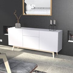 Komoda Aatrium Home, 180x42x80 cm, balta kaina ir informacija | Komodos | pigu.lt