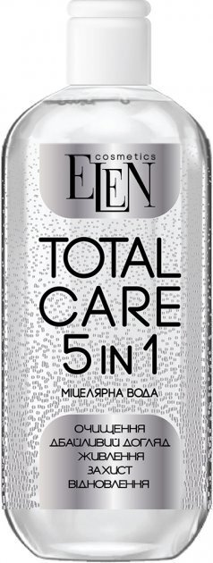 Micelinis vanduo Elen Cosmetics Total Care 5 in 1, 500 ml kaina ir informacija | Veido prausikliai, valikliai | pigu.lt