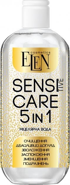 Micelinis vanduo Elen Cosmetics Sensitive Care 5 in 1, 500 ml цена и информация | Veido prausikliai, valikliai | pigu.lt