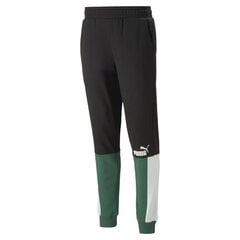 Puma Брюки Ess+ Block Sweatpants Black White Green 848007 37 цена и информация | Мужская спортивная одежда | pigu.lt
